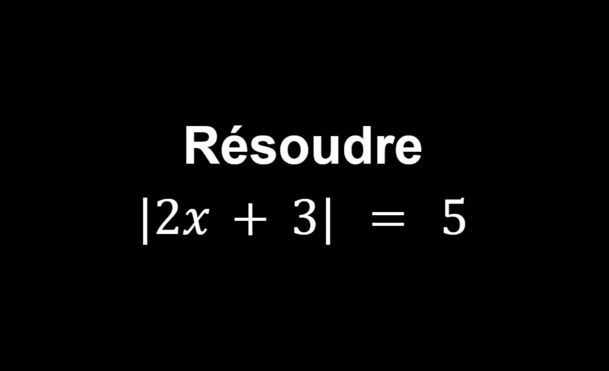 Une belle équation avec valeur absolue