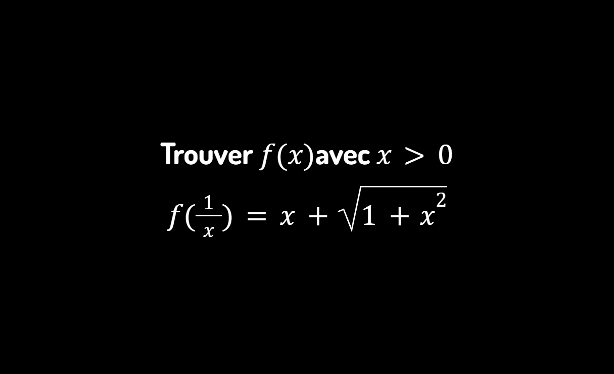 Un petit changement de variable 